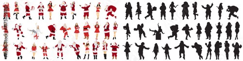 Christmas people full isolated set collection
