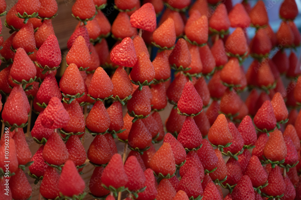 Strawberries candy, is the popular dessert in Japan