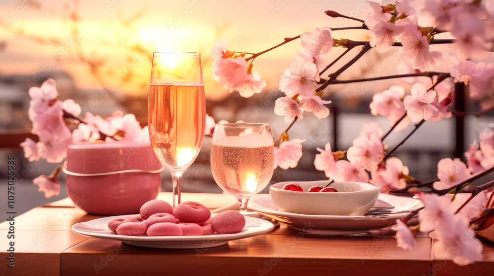wine party on nature background wine party on nature background