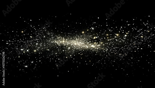 Starry sky, starry background, pure black background