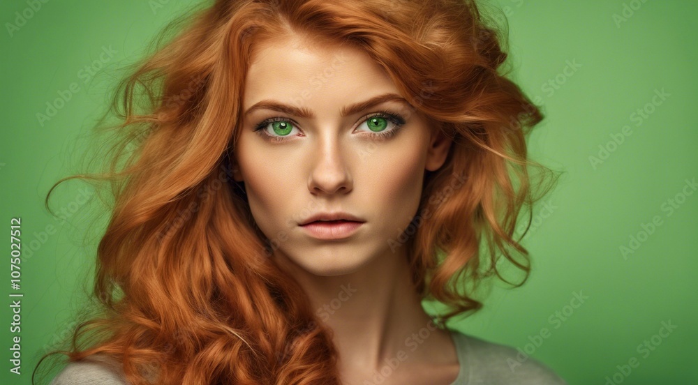 Fototapeta premium pretty young woman close up, portrait of a young woman, portrait of a young model