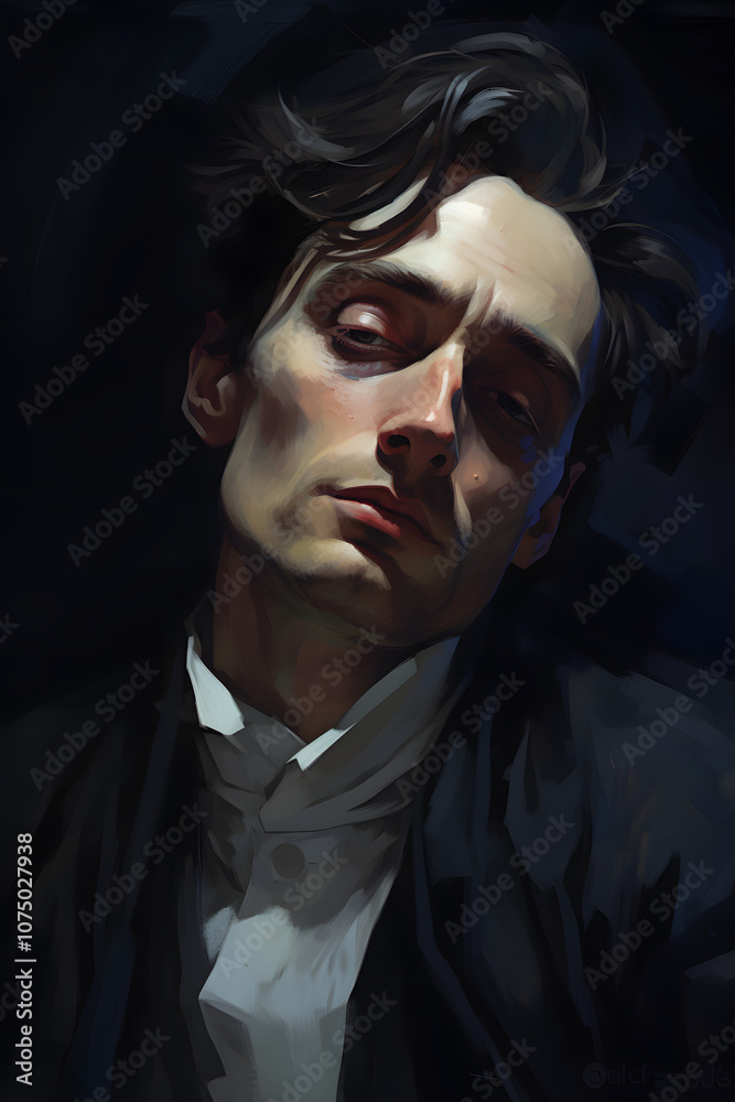 illustration of a man after a sleepless night illustration of a man after a sleepless night
