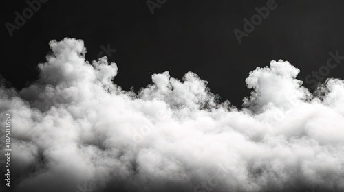 White cloud or fog with transparent background 