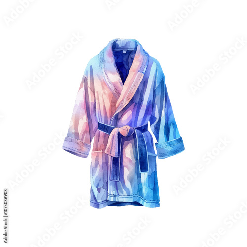 bathrobe vector illustration in watercolor style