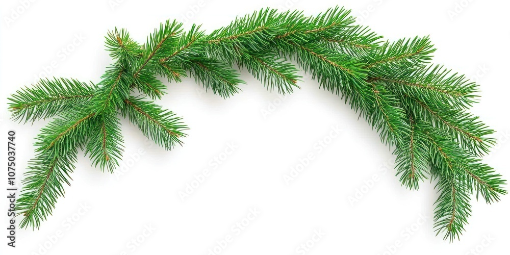 A decorative arrangement of evergreen branches, suitable for seasonal decor.