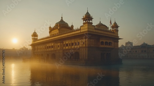 Serene Early Morning View at Golden Temple