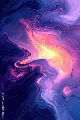 Vibrant abstract artwork showcasing swirling colors and luminous forms, creating an ethereal atmosphere perfect for modern spaces.