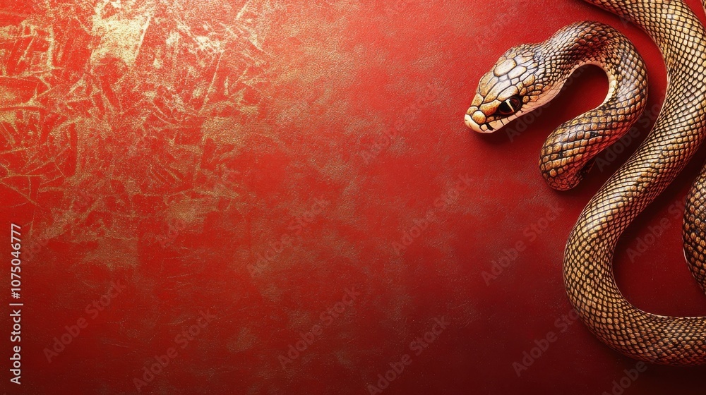 Chinese New Year Year of the Snake Background with Open Space for Text Chinese New Year Year of the Snake Background with Open Space for Text