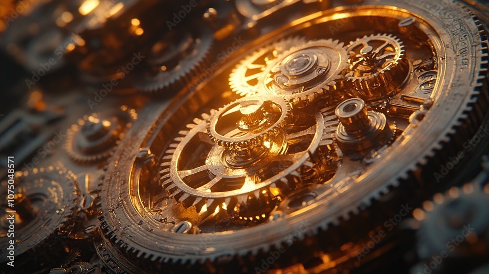 A macro photograph of intricate clock gears and cogs interlocking together. The metallic textures are highlighted in antique gold and bronze tones, showcasing the craftsmanship. A macro photograph of intricate clock gears and cogs interlocking together. The metallic textures are highlighted in antique gold and bronze tones, showcasing the craftsmanship.