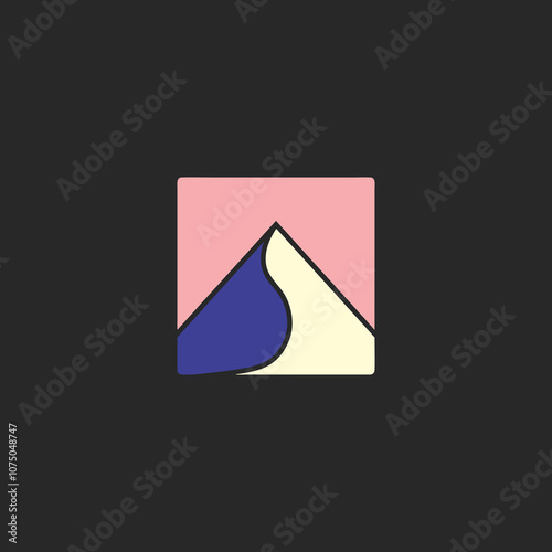 mountain vector icon symbol design to describe nature