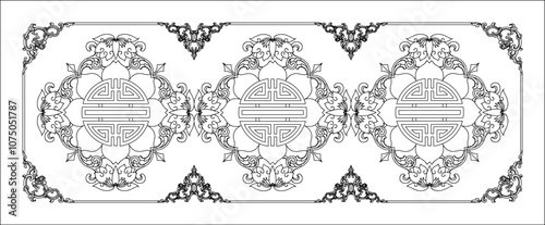 Sketch vector illustration silhouette design ornament decoration accessories baground classic vintage ethnic traditional mythological animal