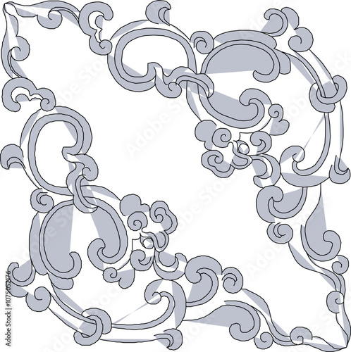 Sketch vector illustration silhouette design ornament decoration accessories baground classic vintage ethnic traditional mythological animal 