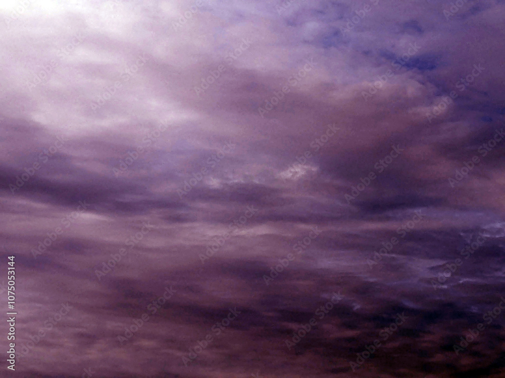 Big White Fluffy Clouds on A Blue Sky With Fine Whispy Lines Abstract Skyscape