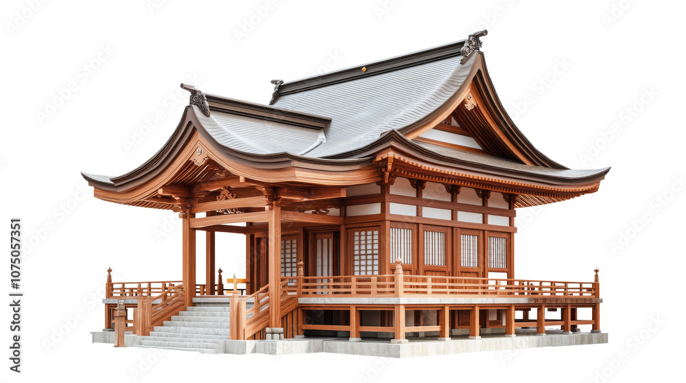 Japanese Temple 3D Model on Transparent Background Japanese Temple 3D Model on Transparent Background
