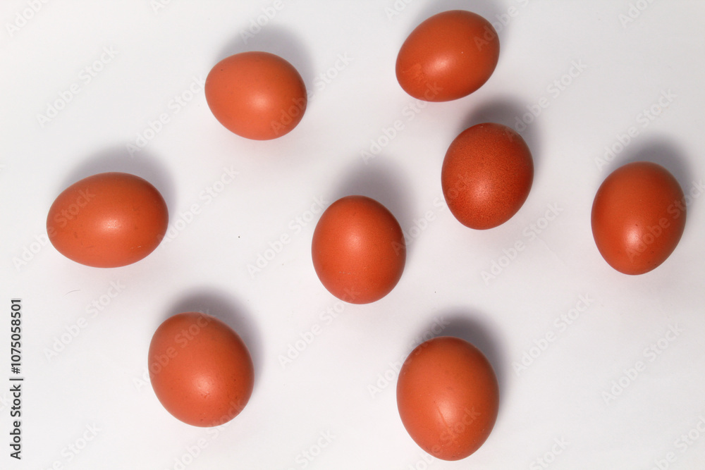 Chicken eggs on isolated white background Chicken eggs on isolated white background