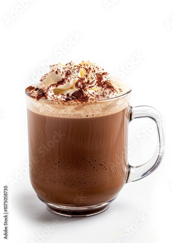 Delicious hot chocolate with cream