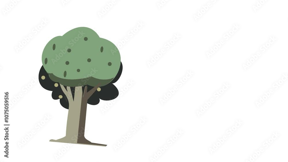 Cute Tree for Nature Projects, Children's Books, and Educational Material Cute Tree for Nature Projects, Children's Books, and Educational Material