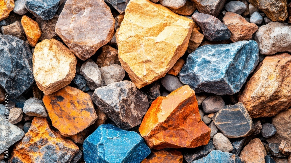 A vibrant collection of colorful stones and pebbles on a surface. A vibrant collection of colorful stones and pebbles on a surface.