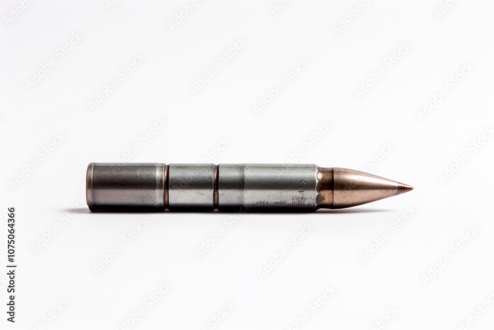 Bullet ammunition weapon white background. Bullet ammunition weapon white background.
