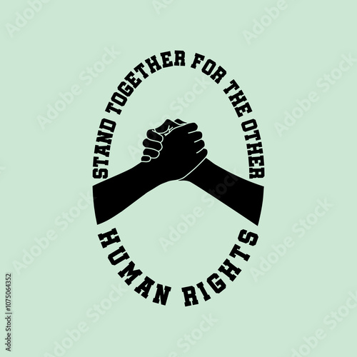 stand together vector logo design to describe human right and humanism
