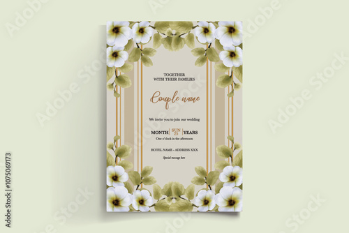 BRIDAL SHOWER FLORAL INVITATION TEMPLATE