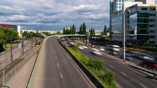 Polish Capital Speed: Warsaw Daylight Urban Progress Clip