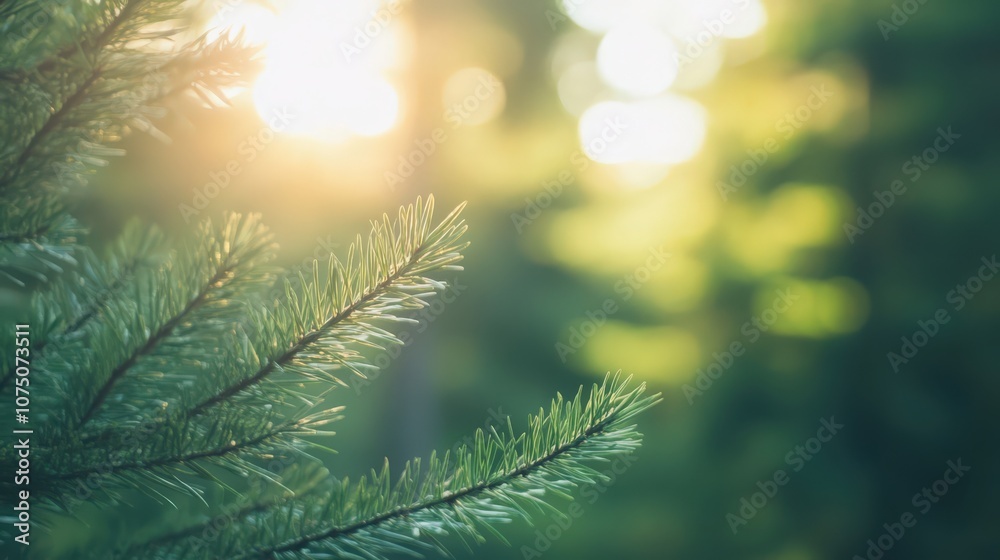 A tree branch with leaves and a sun shining on it A tree branch with leaves and a sun shining on it