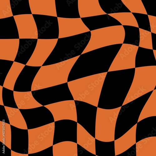 Waves checkered pattern abstract background design