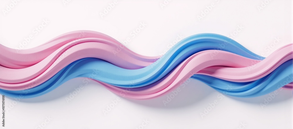 An abstract image showcases a stylized pink-blue swirling liquid wave shape form rendered as an isolated cutout icon against a plain background