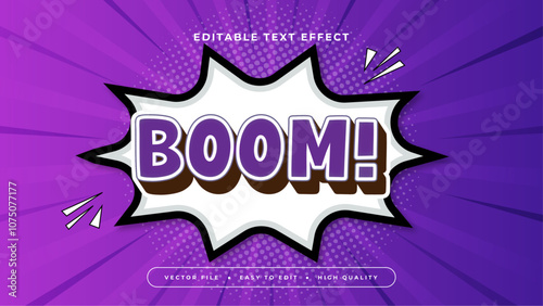 Red Blue And White Boom 3d Editable Text Effect - Font Style