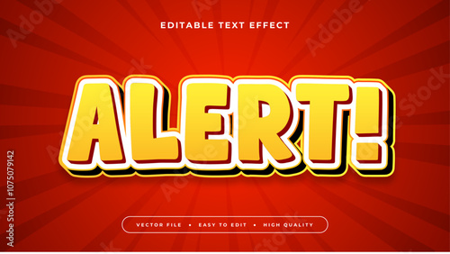 Orange Yellow And Red Alert 3d Editable Text Effect - Font Style