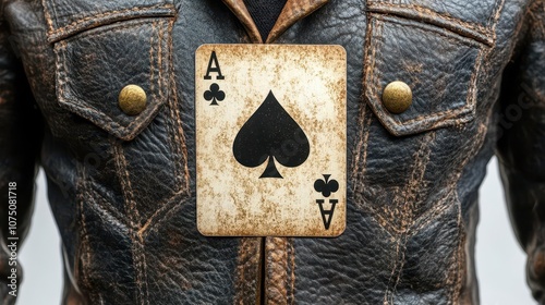 flying playing card for poker, the ten of spades prominently displayed against a pure white background, showcasing the thrill and excitement of gambling with a sleek design photo