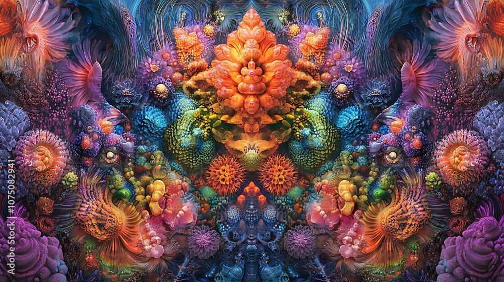 Fototapeta premium Discover vibrant patterns in abstract nature art