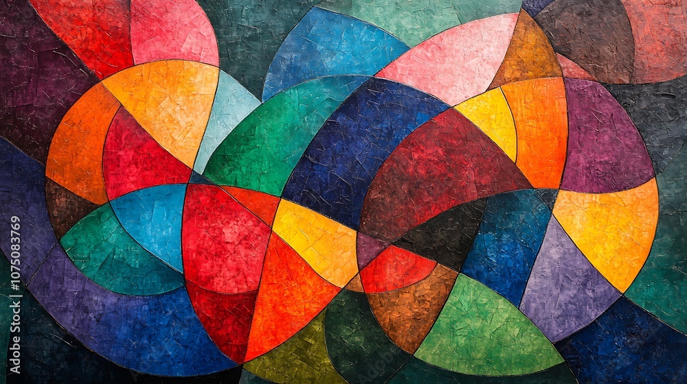 Fototapeta premium Explore the vibrant colors in abstract art composition