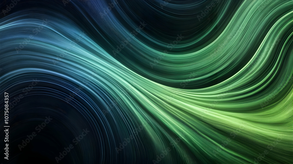Abstract Background Green Blue Flowing Waves Abstract Background Green Blue Flowing Waves