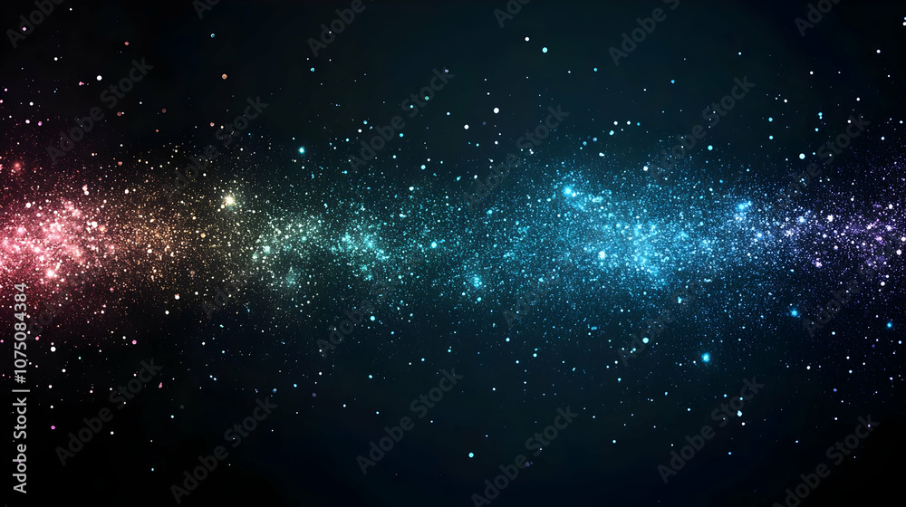 Obraz premium Abstract Background - Glittering Starry Night Sky