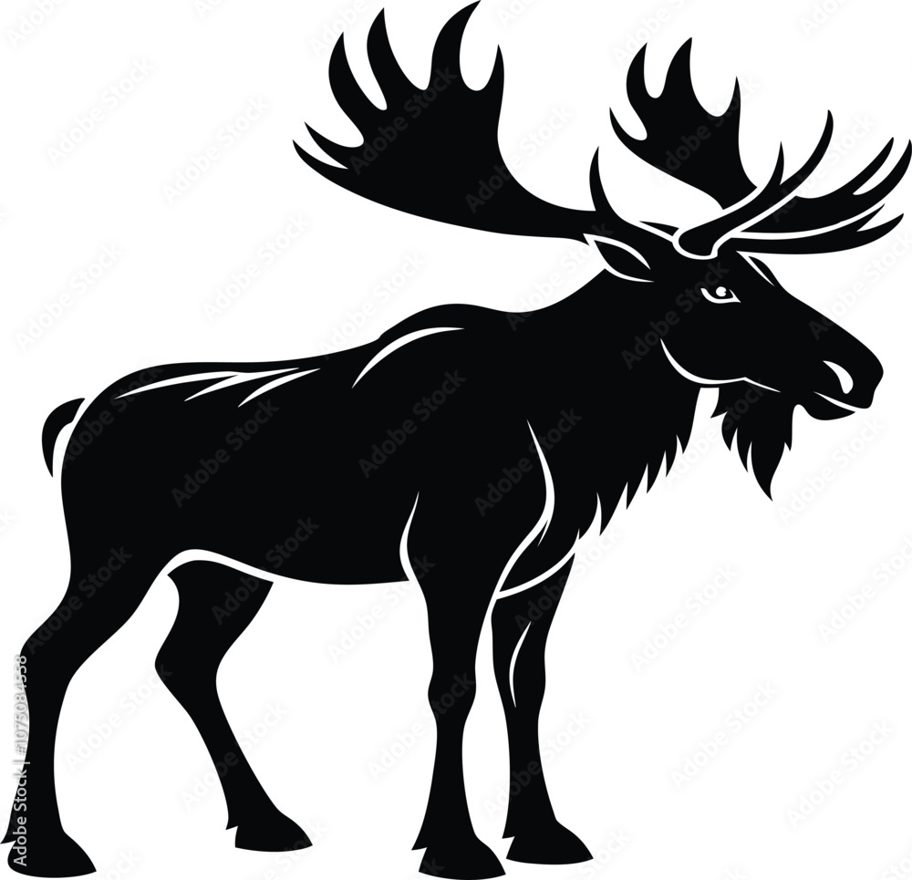 moose silhouette, deer silhouettes vector black moose silhouette, deer silhouettes vector black