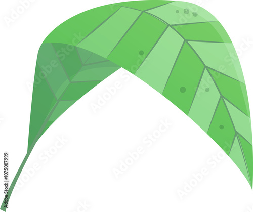 Green leaf symbolizing nature, growth, and environment, perfect for eco-friendly projects, with vibrant color and detailed texture