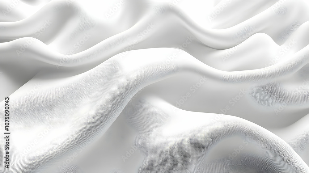 Abstract Background - Flowing White Fabric Abstract Background - Flowing White Fabric