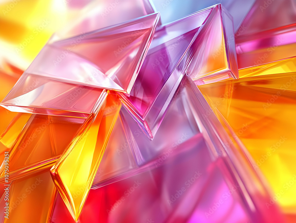 Abstract Background - Colorful Crystal Prisms Abstract Background - Colorful Crystal Prisms