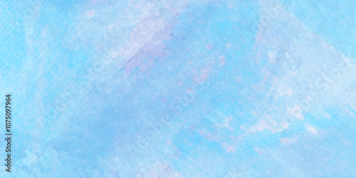 Pastel blue and white watercolor background, Old looking paper background, Digital art painting vintage background, Vector illustration.
