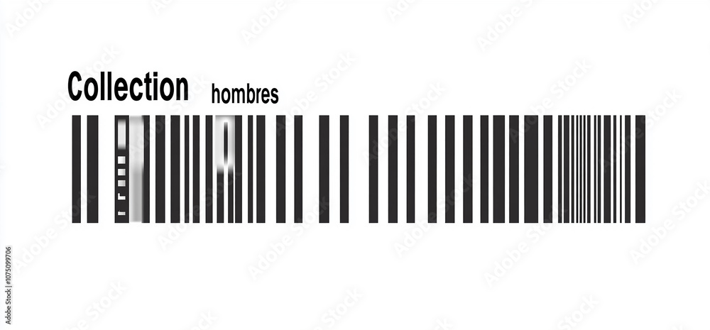 A simple vector-style black and white horizontal barcode with the numbers A simple vector-style black and white horizontal barcode with the numbers