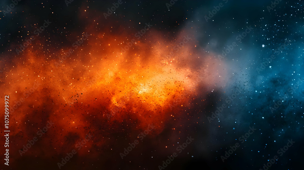Fototapeta premium Abstract Background - Cosmic Fire and Ice