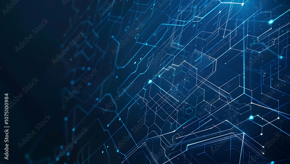 Abstract technology background with a hexagonal pattern and connection lines Abstract technology background with a hexagonal pattern and connection lines