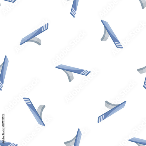 Seamless pattern with springboards, ideal for representing diving, swimming pools, and aquatic sports