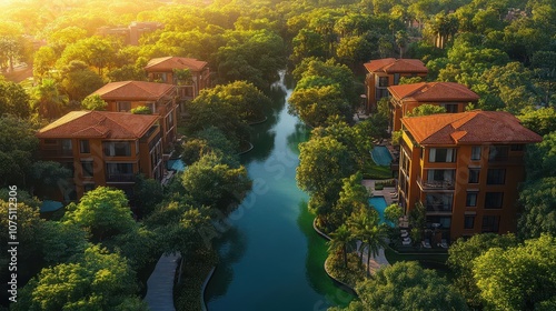 innovative green city, blending modern architecture with lush nature, showcasing eco-friendly spaces and vibrant greenery, a harmonious urban landscape