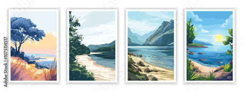 Serene Bay with Calm Waters and Coastal Views