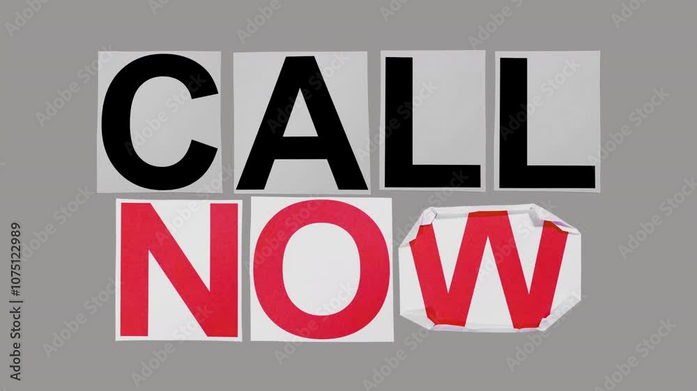 Call Now Stop Motion Paper Titles On Alpha Pack Of 2 Call Now Stop Motion Paper Titles On Alpha Pack Of 2