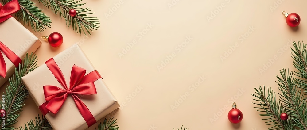 christmas greeting card with christmas tree and box christmas greeting card with christmas tree and box
