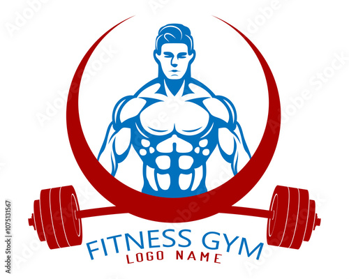 fitnessgym logo creative and original for your business or company logotype vector illustration isolated on white background photo